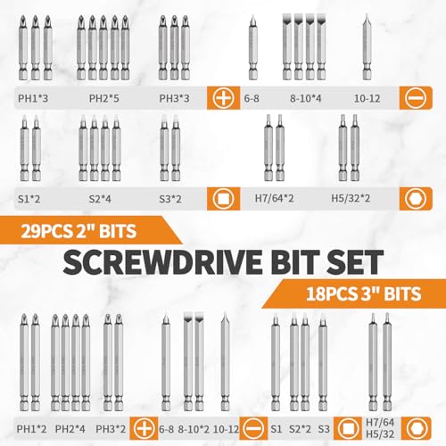 ENERTWIST 228-Piece Screwdriver Bit Set with Security Bits and Magnetic Holder in Sturdy Toolbox