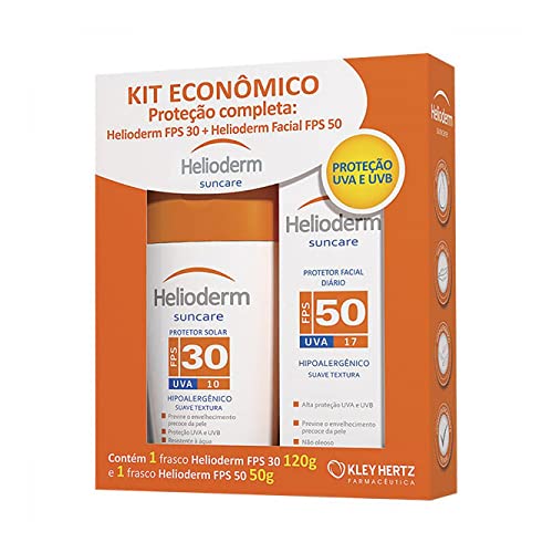 Kit Protetor Solar Helioderm Suncare FPS30 120g+Facial FPS50