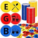 Nezyo 300 Stück Wertmarken Chips Ø 24 mm Wiederverwendbar Biermarken Getränkemarken Essensmarken je 100 Stück Kunststoff Pfandmarken für Bierfest, Gaststätten, Kantinen, Feste, Vereinsfest Festivals