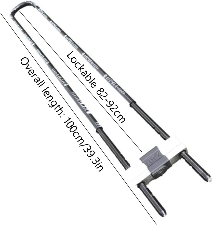 Heavy Locks U-Shaped Lock Ultra-Long Lengthened Open Glass Door Lock Double Door Shop Lock Key Lock Feature Length 100cm/39.3in U-Locks for Bicycles