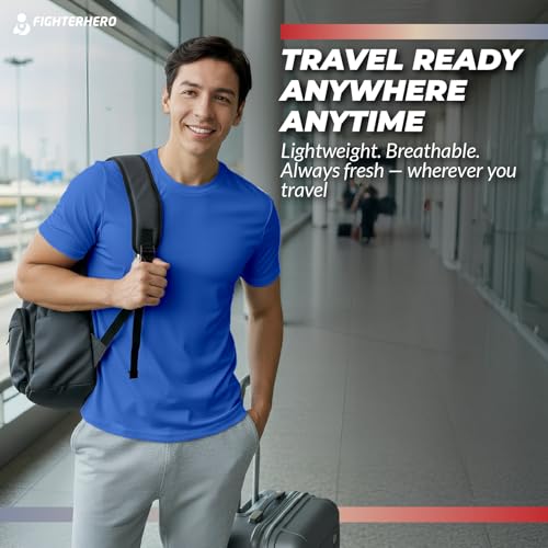 Image of Gym T Shirts for Men Workout | Sports Tshirt for Man | Running Mens T-Shirts | Polyester Men's T Shirt | Quick Dry fit Training Active Wear | Badminton Football Jersey Tshirts