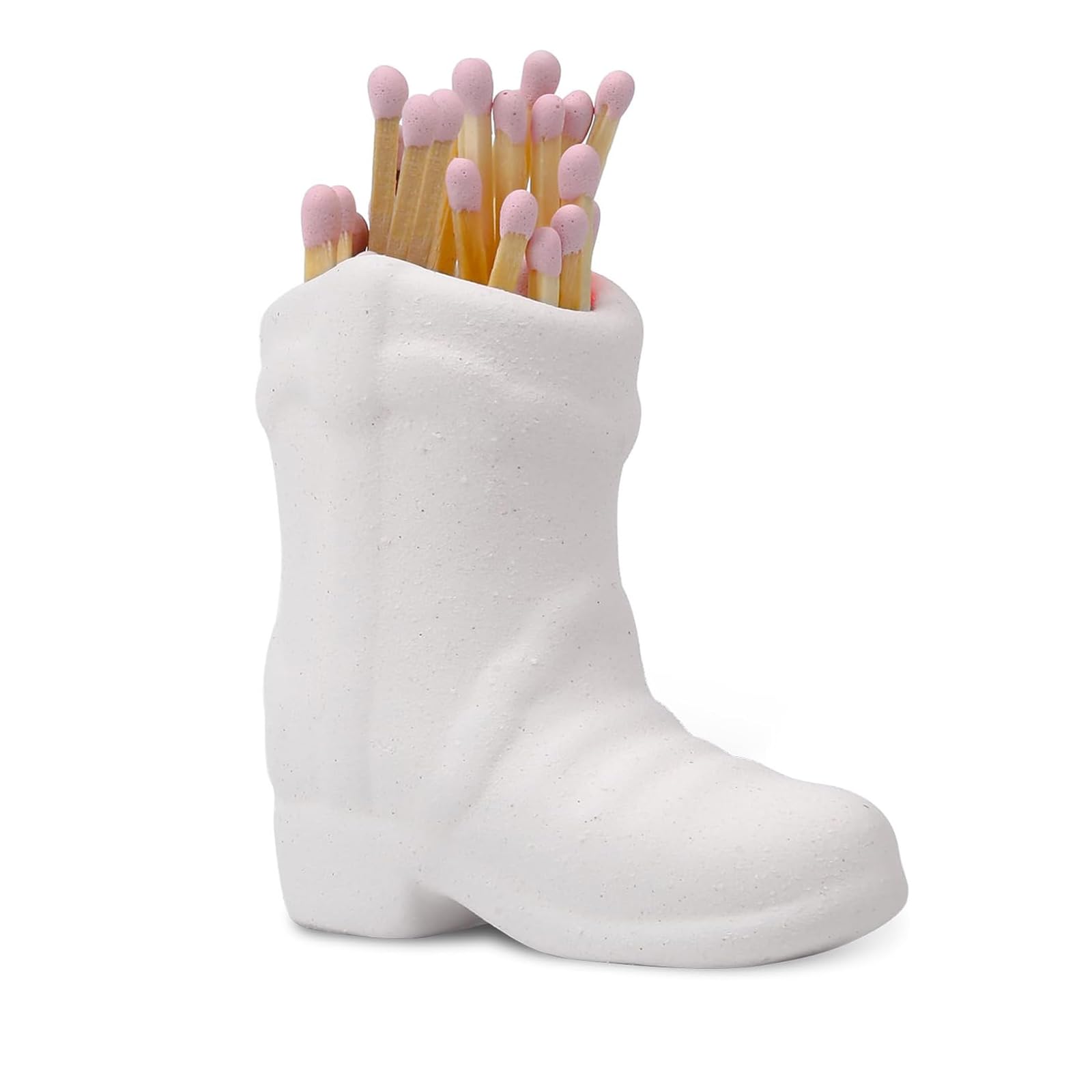 Pojemnik na zapałki, stojak na zapałki kowbojskie, dekoracyjny stojak na mecze, stojak na buty kowbojskie z zaczepem, odpowiedni do kuchni, kominków, łazienek i sypialni