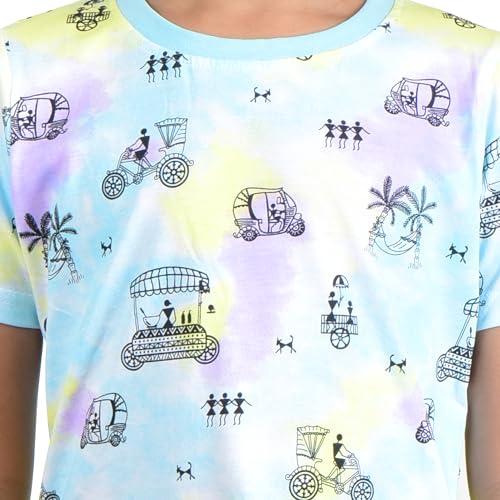 Image of Clothe Funn Boys Printed Cotton Half Sleeves T-Shirt & Shorts Set