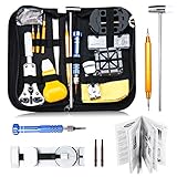 Baban 147pcs Watch Repair Tool Kit Professional Watchmaker Tool Kit with User Manual, Including Watch Back Case Holder Opener Link Remover Spring Bar and More, Storaged in Carry