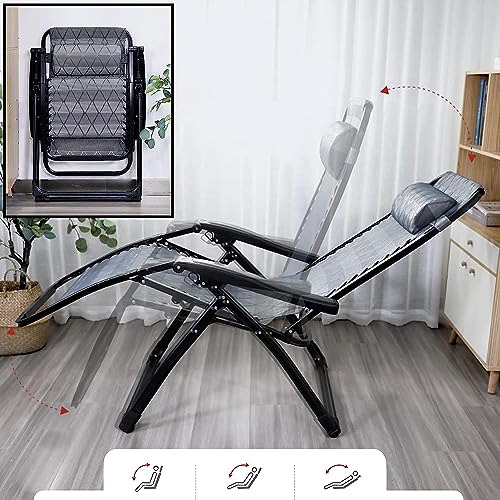 Chaise longue pliante inclinable à 9 vitesses avec repose-tête - 4