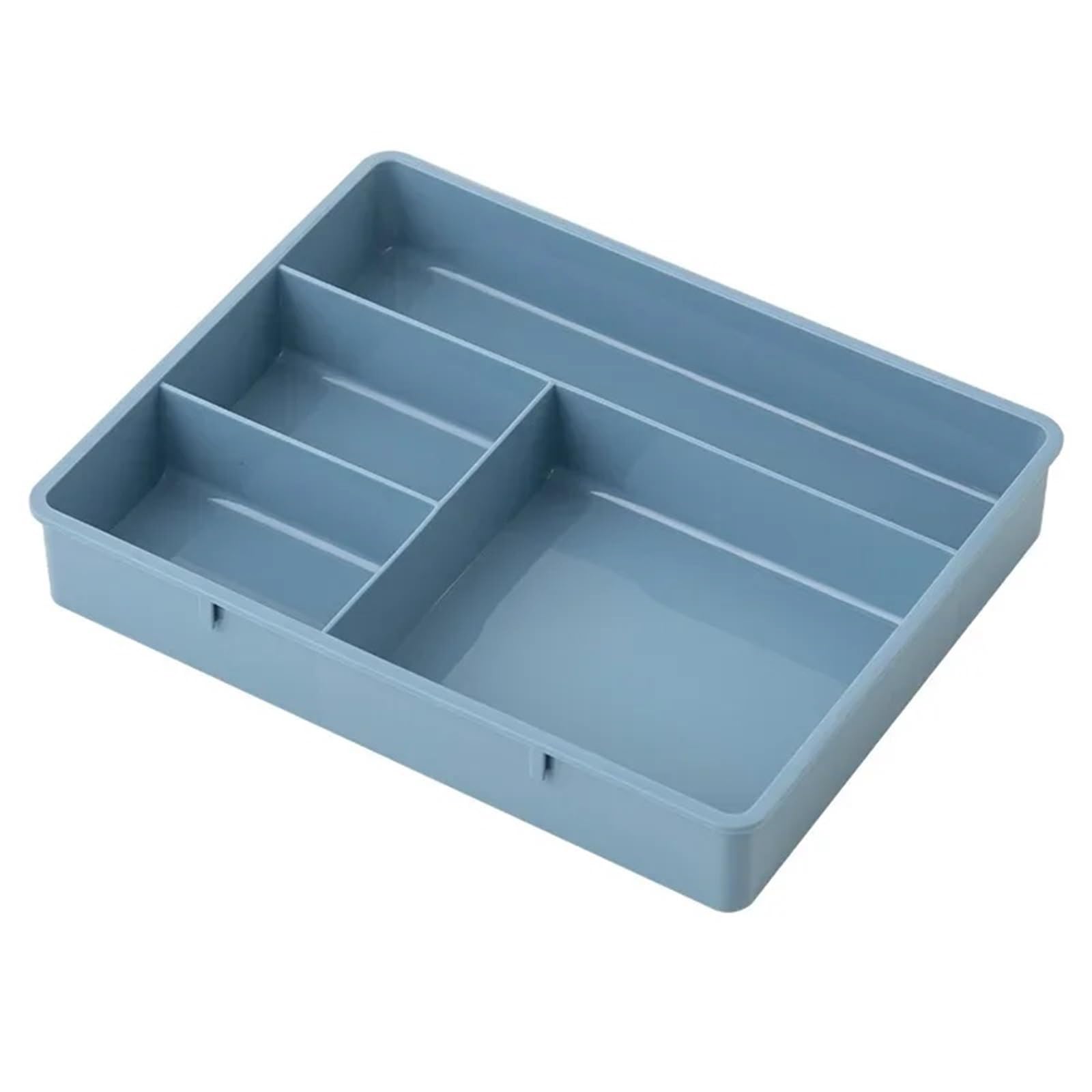 ZHSOAO 2 Pcs Makeup Organizer for Cosmetic Large Capacity Storage Box Desktop Jewelry Nail Polish Drawer Container for Bras, Socks, Underwear(Blue)
