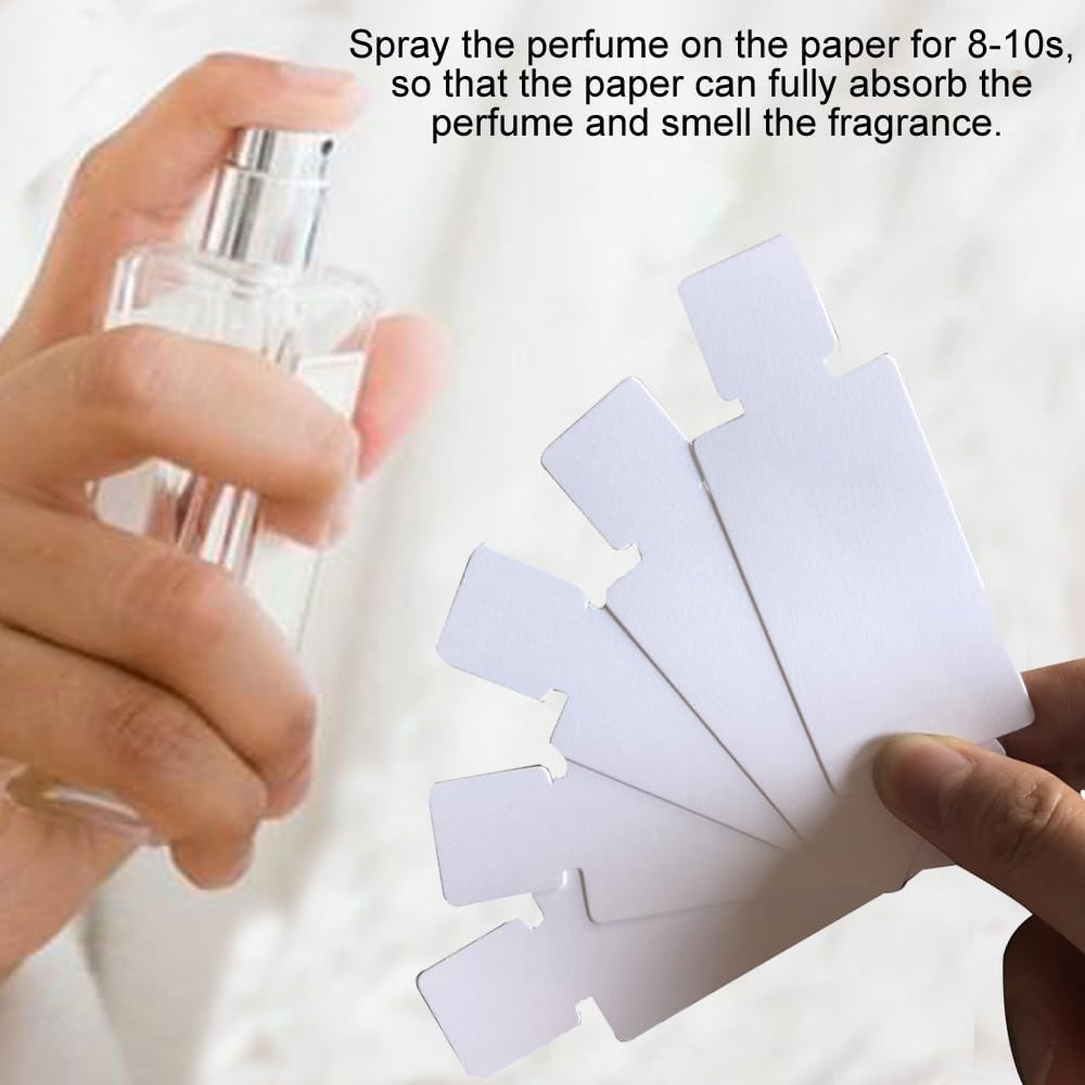 NA 200pcs Bottle Essential Oil Tester Strips for Perfume Testing,Bookmarks Aromatherapy Fragrance for Put Backpack Tester Fragrance Test Strips for Perfume , white, 3.55''X1.37''/90X35mm