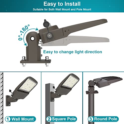 HiBay MAX 240W Parking Lot Lighting Dusk to Dawn LED Flood Light Outdoor - image 4