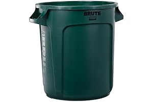 Rubbermaid Brute 10-Gallon Round Lidded Green Garbage Can: Tame your Backyard Waste