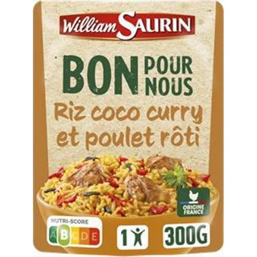 William Saurin William saurin - doypack bons pour nous riz et poulet roti, sauce coco curry 300g - Le sachet de 300g Cover