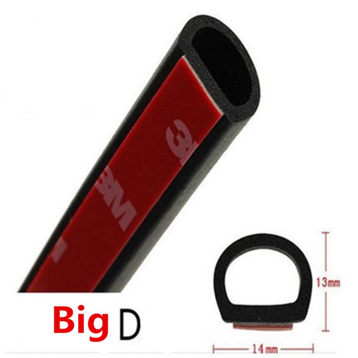 Guarnizione Guarnizione della porta di gomma auto D Tipo Isolante universale Isolamento acustico Auto Striscia di gomma Impermeabile Seals per la striscia di tenuta della porta automatica Guarnizione