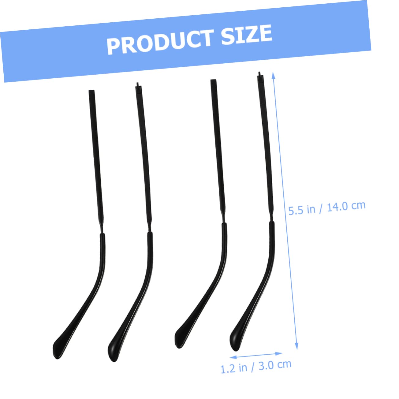 Baluue 8 Paires Jambes De Lunettes Kit De Réparation De Lunettes Bras De Remplacement des Pattes De Coussinets Minces des Tampon Fin Hommes Et Femmes Métal