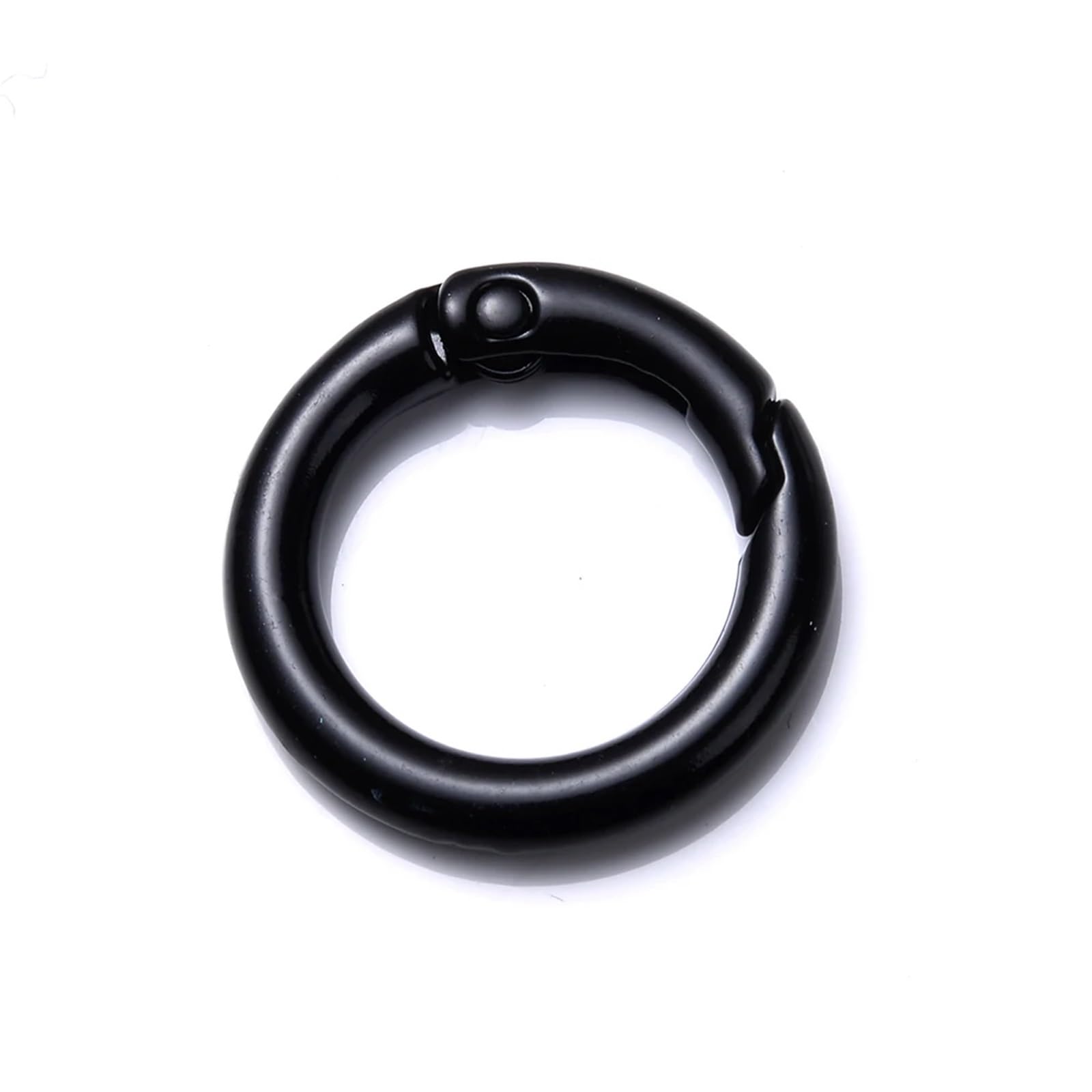20Pcs O Ring Clasp Spring Gate Lobster DIY Carabiner Keychain Bag Clips Hook Making Dog Chains Findings Sullpies for Keyrings,Wallets(Black,35mm)