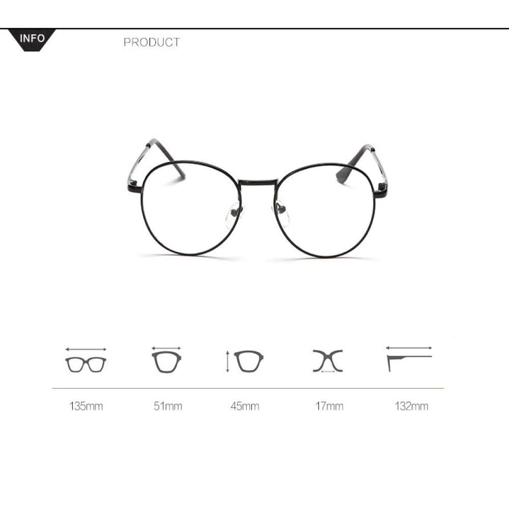 XINGYU Montatura per Occhiali in Metallo Sottile Nuovo Occhiali Rotondi con Uomo Donna Art Retro Occhiali Occhiali da Vista Piatti Unisex Montatura S