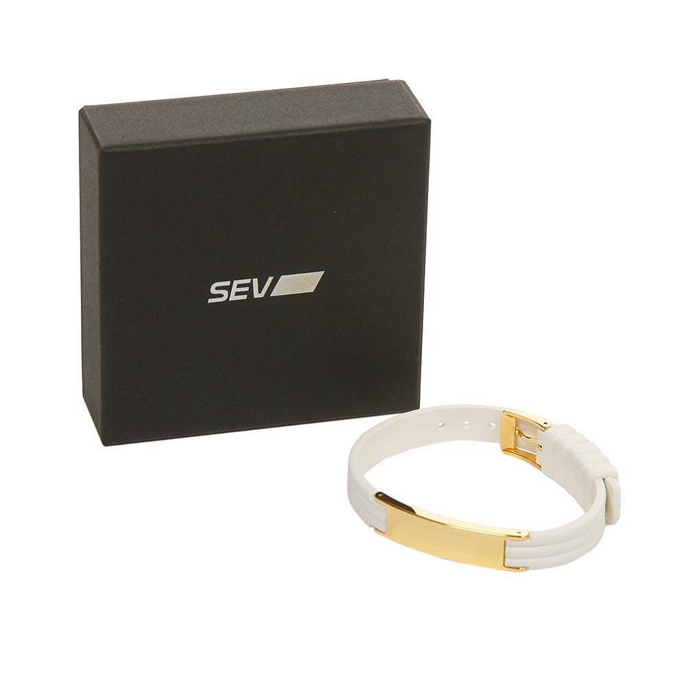 Amazon.co.jp: SEV(セブ)ラインブレスレット 2G Lサイズ ホワイト