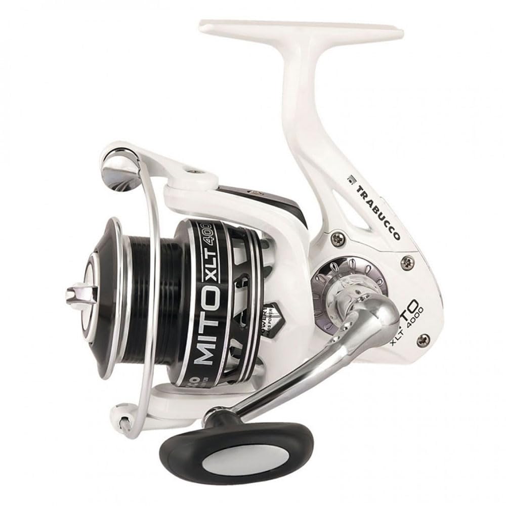 Mulinello Trabucco Mito XLT – Misure 1000, 2000, 3000, 4000 – Frizione Anteriore Micrometrica, 5+1 Cuscinetti Long Life – Bobina Long Cast in Alluminio – Ideale per Spinning, Bolognese e Feeder