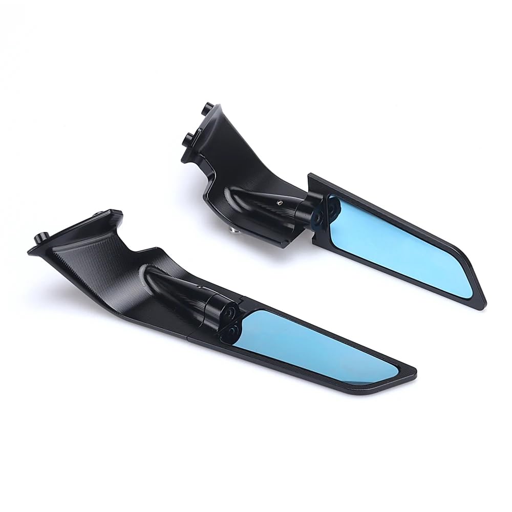 Photo 1 of Motorcycle Blue Lenses Wing Rearview Mirrors Adjustable Rotating Side Mirrors Fits for Ducati Panigale 1199/ 1199S/ 1199S Tricolore/ 899 ABS Motorcycle Modified Rear View Mirrors