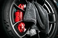 Nuke Guys Gamma Dryer S | Ultra saugstarkes handliches Trockentuch 1400 GSM grau 40x40cm | Fusselfrei, abgerundete sanfte Fasern, kratzerfrei | Premium Mikrofasertuch für Auto Motorrad Fahrrad – Ansicht 8