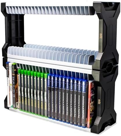 Amazon.com: ADZ Universal Game Holder – 46 Game Storage Tower Rack for ...