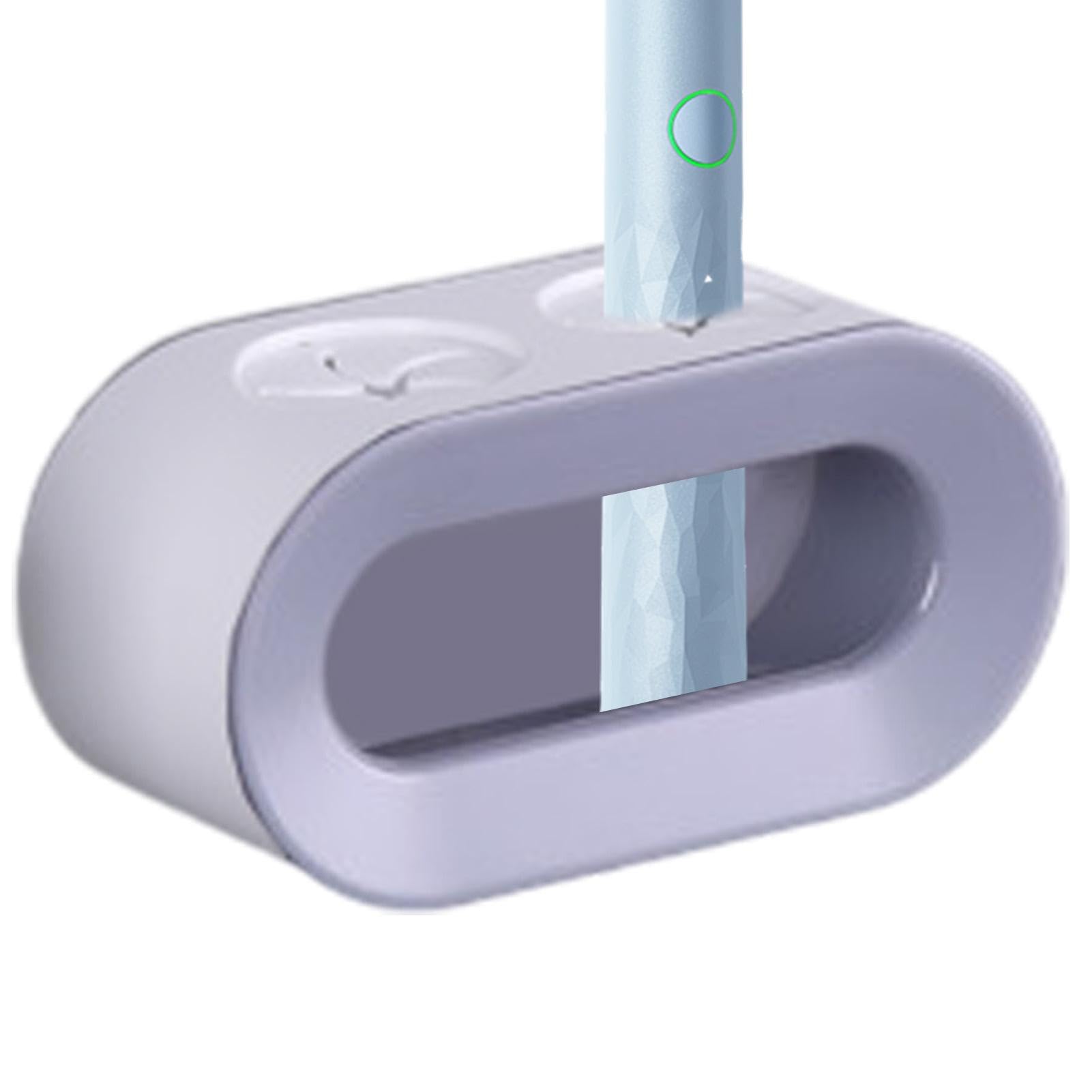 Opilroyn Grey Multifunctional Toothbrush Storage - Electric Toothbrush Holder Wall Mounted Punch Free Toothpaste Rack Wall Mounted Rack Toothbrush Storage Rack For Bathroom Electric Toothbrush Holder, El
