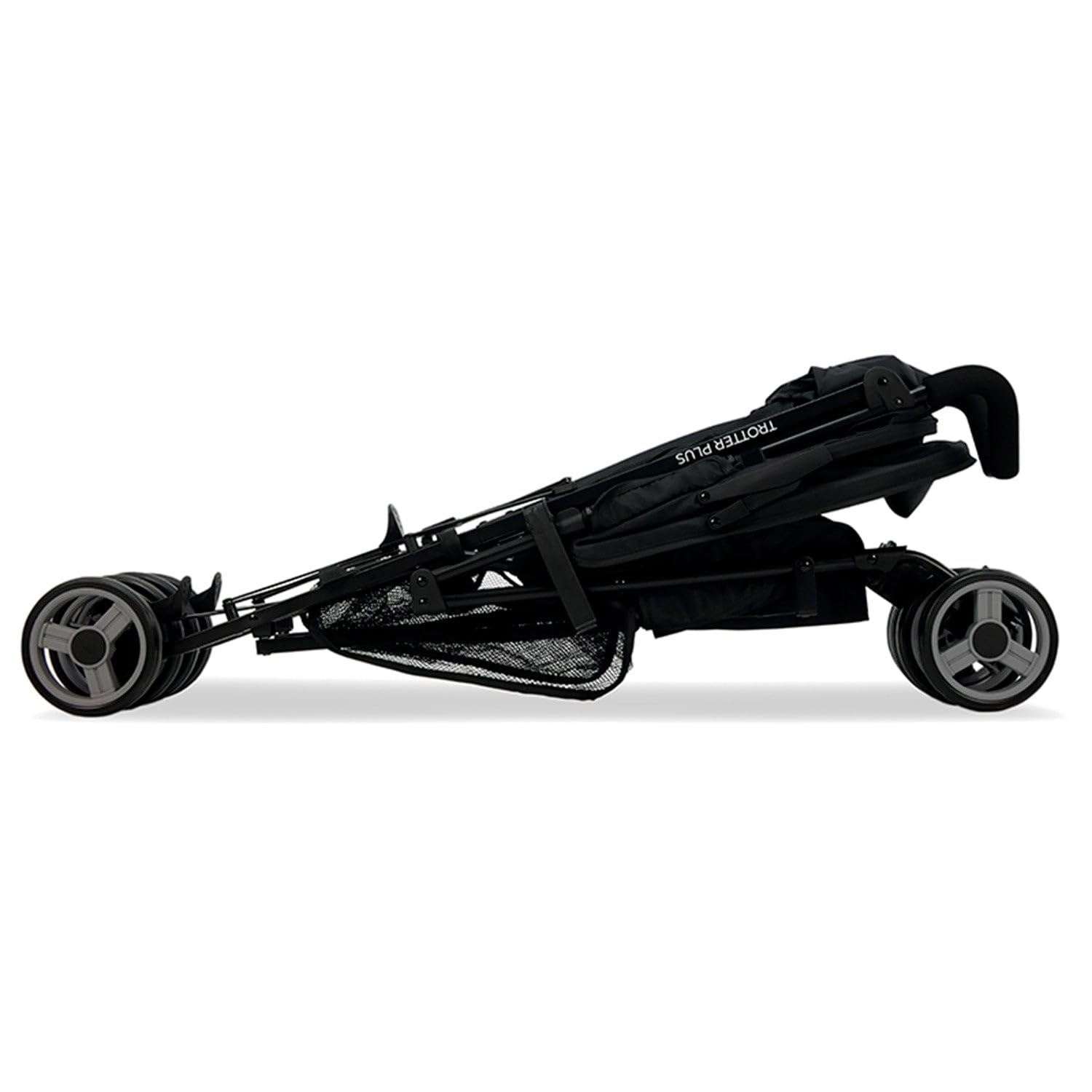 Asalvo TROTTER PLUS Silla de Paseo, Carrito bebé, Carro para bebés, Reclinable, Confortable, Ultraligera, Capota con Ventana y Freno Trasero, Manejable, Plegado compacto, Carga Máxima 25 kg, Negro