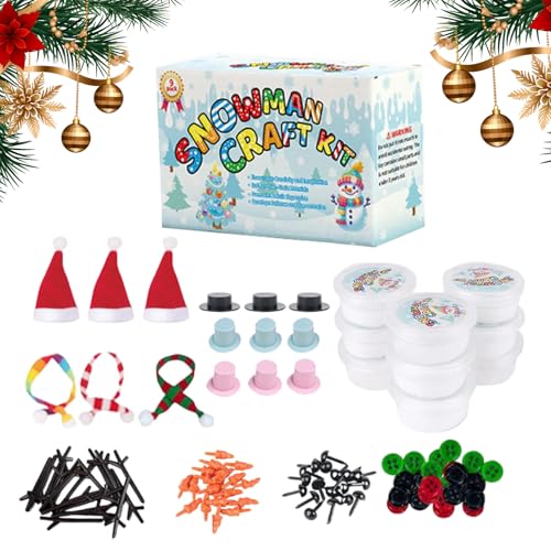 Generisch Set de Navidad – Juego de plastilina de Navidad | Maqueta para niños, divertida actividad artística para las vacaciones y fabricación de un muñeco de nieve hecho a mano, un regalo