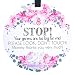 Flower Tag - Stop, Your Germs are Too Big for Me, Please Look Don't Touch (Girl Preemie Sign, Newborn, Baby Car Seat Tag, Stroller Tag, Baby Preemie No Touching Car Seat Sign)