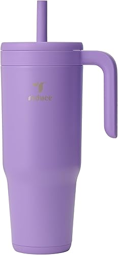 Miniatura 21 de REDUCE Chiller - Vaso térmico aislado al vacío de 40 onzas con pajita de silicona a prueba de derrames, tapa de Tritán sostenible con marcadores de