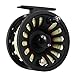 Isafish Fly Reel 5/6 Wt with Fly Line Floating Weight Forward WF-6F with Welded Loop Backing Fishing Line Taper Leader Combo Set Green&Orange