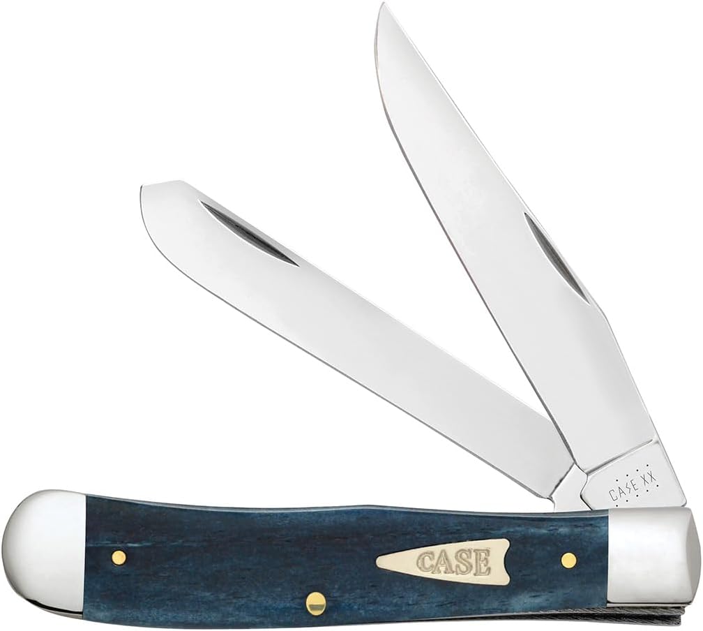 Case XX WR Pocket Knife Natural Smooth Bone Trapper W/Shield Item #1445 - (6254 SS) - Length Closed: 4 1/8 Inches