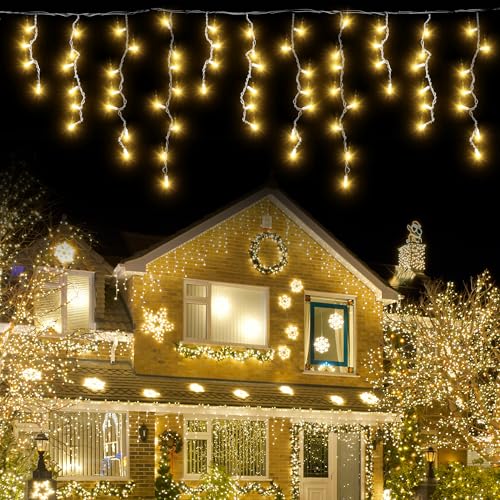 SMITHROAD Guirlande Lumineuse de 15m avec 600 LED Rideau Lumineux avec Minuteur, 8 Modes pour Intérieur et Extérieur pour Fêtes Mariages Balcon Jardin...