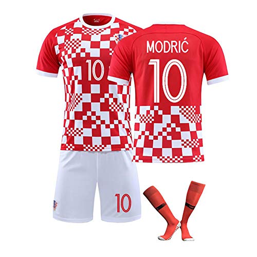 FEENGG Camiseta de fútbol y Pantalones Cortos y Calcetines Jersey, Kits de Encargo con Cualquier Nombre y número clásico para Hombres Juventudes niños,L