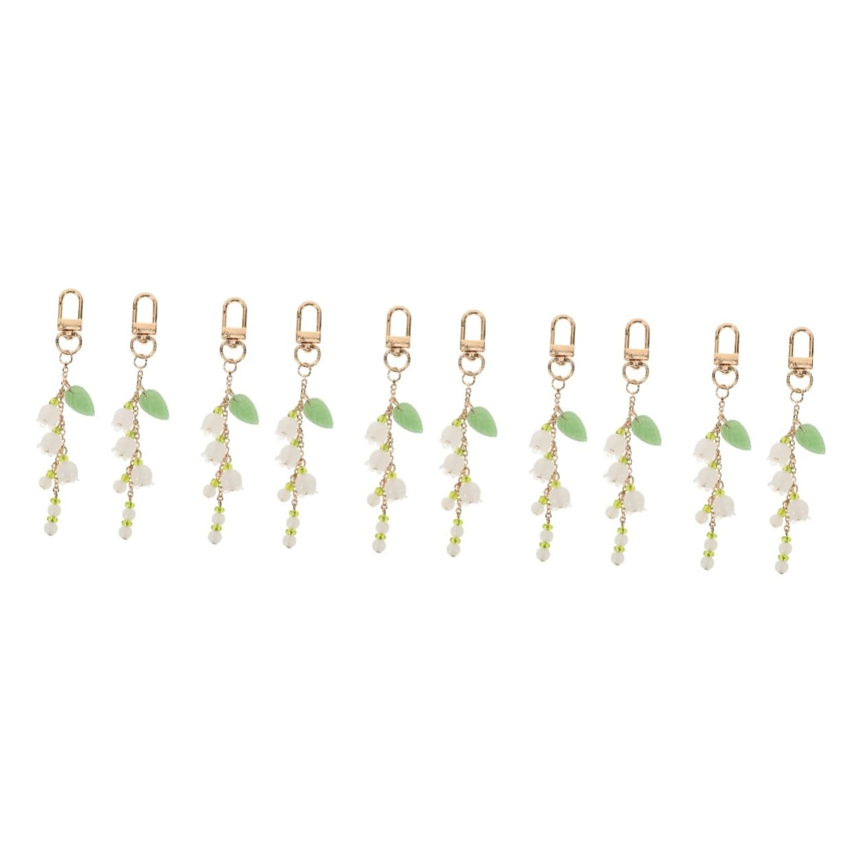 Yardwe Portachiavi con Fiore di mughetto Portachiavi Floreale Simpatici Portachiavi Ciondolo Carino per Borsa Borse Gioielli Moda modà Portachiavi Carino Ciondolo Chiave Acrilico