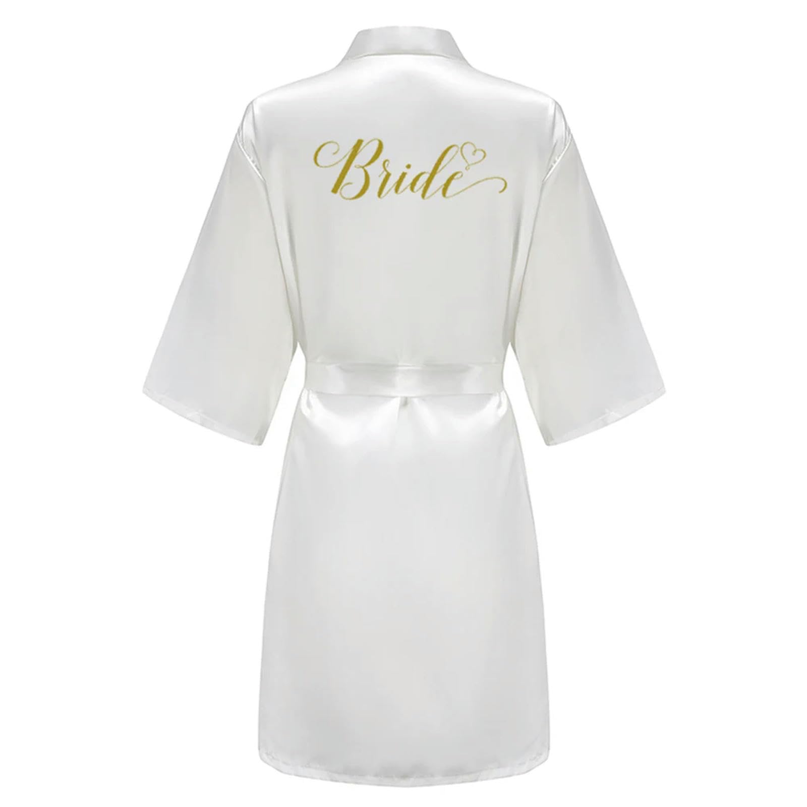 Accappatoio Donna Abiti da Damigella d'Onore Azzurro Sorella Madre della Sposa Kimono Matrimonio Miglior Regalo Bianco Scrittura Bagno Sposa-Come La Foto Show_d-m