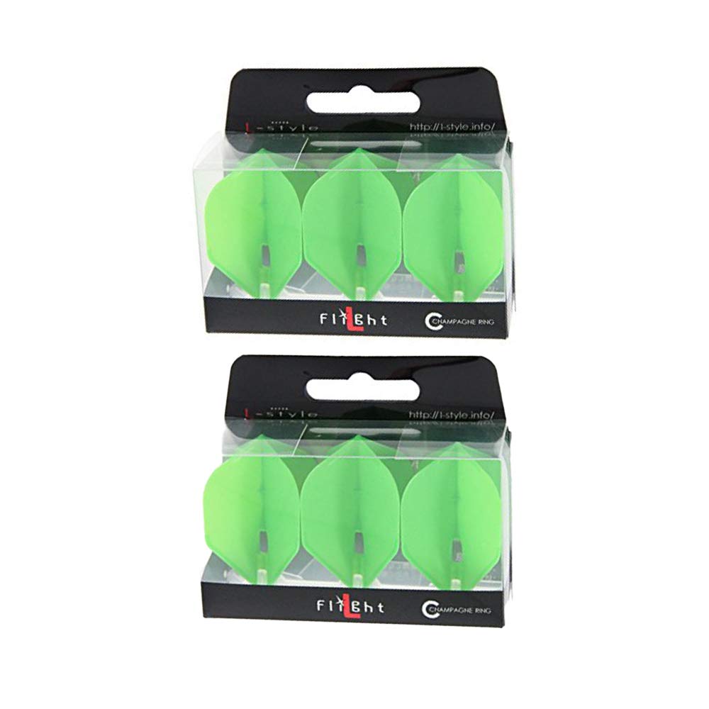 L-style L1 Standard Dart Flights – PRO – Lime Green – 2 Sets (6 Flights) — image 1