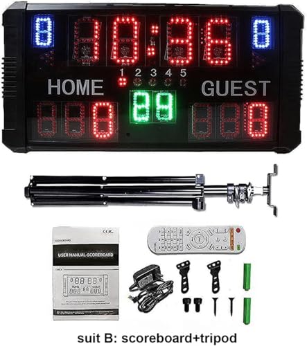 Marcador digital portátil de escritorio LED para múltiples deportes