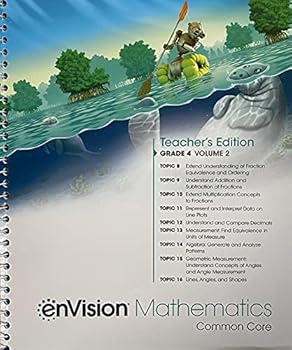 Spiral-bound enVision Mathematics; Common Core, Grade 4 Volume 2, Teacher Edition, c. 2020, 9780134954912, 0134954912 Book