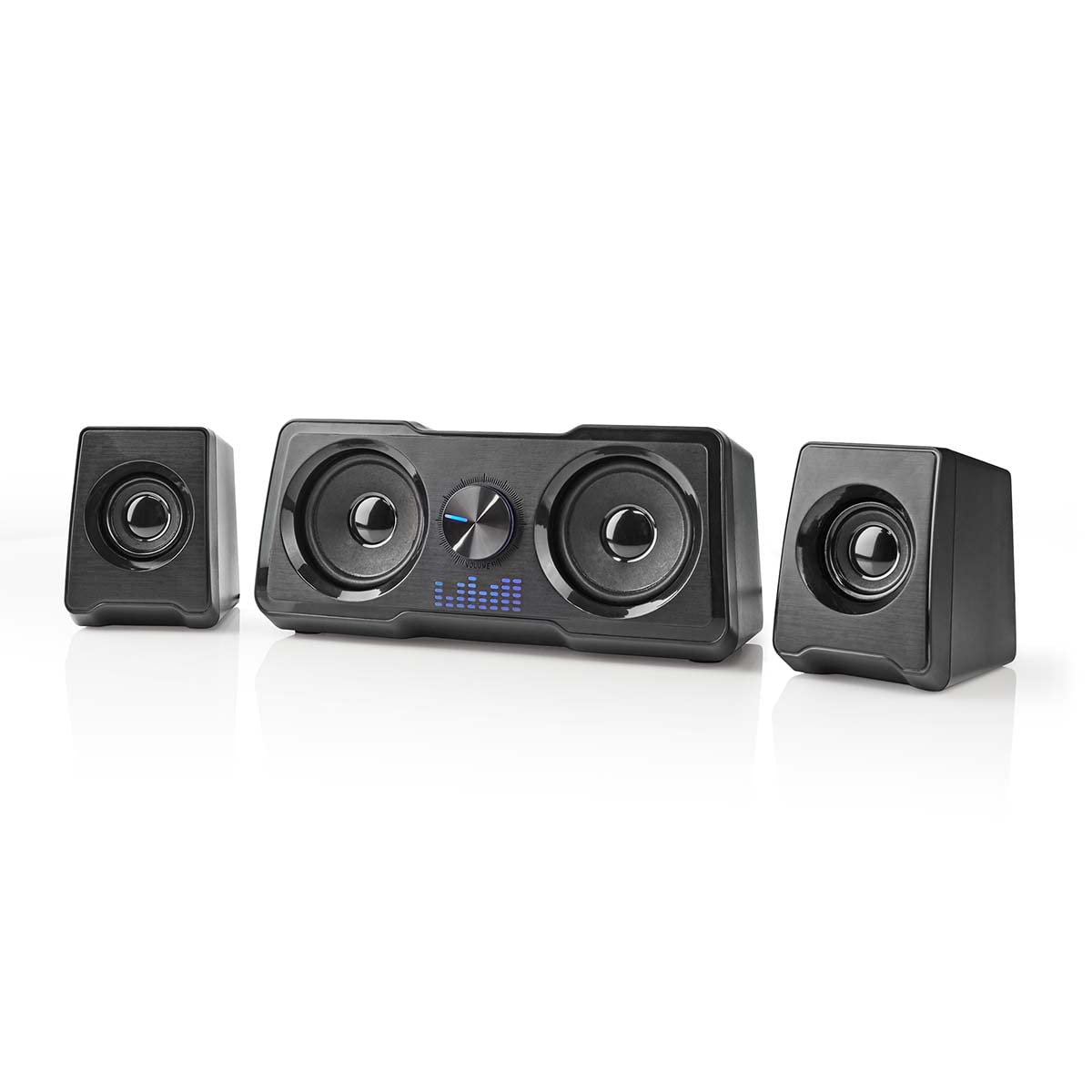 NEDIS Altoparlante per gaming | Canali degli altoparlanti: 2.2 | Alimentazione a USB | 3,5 mm maschio | 48 W | LED | Controllo del Volume