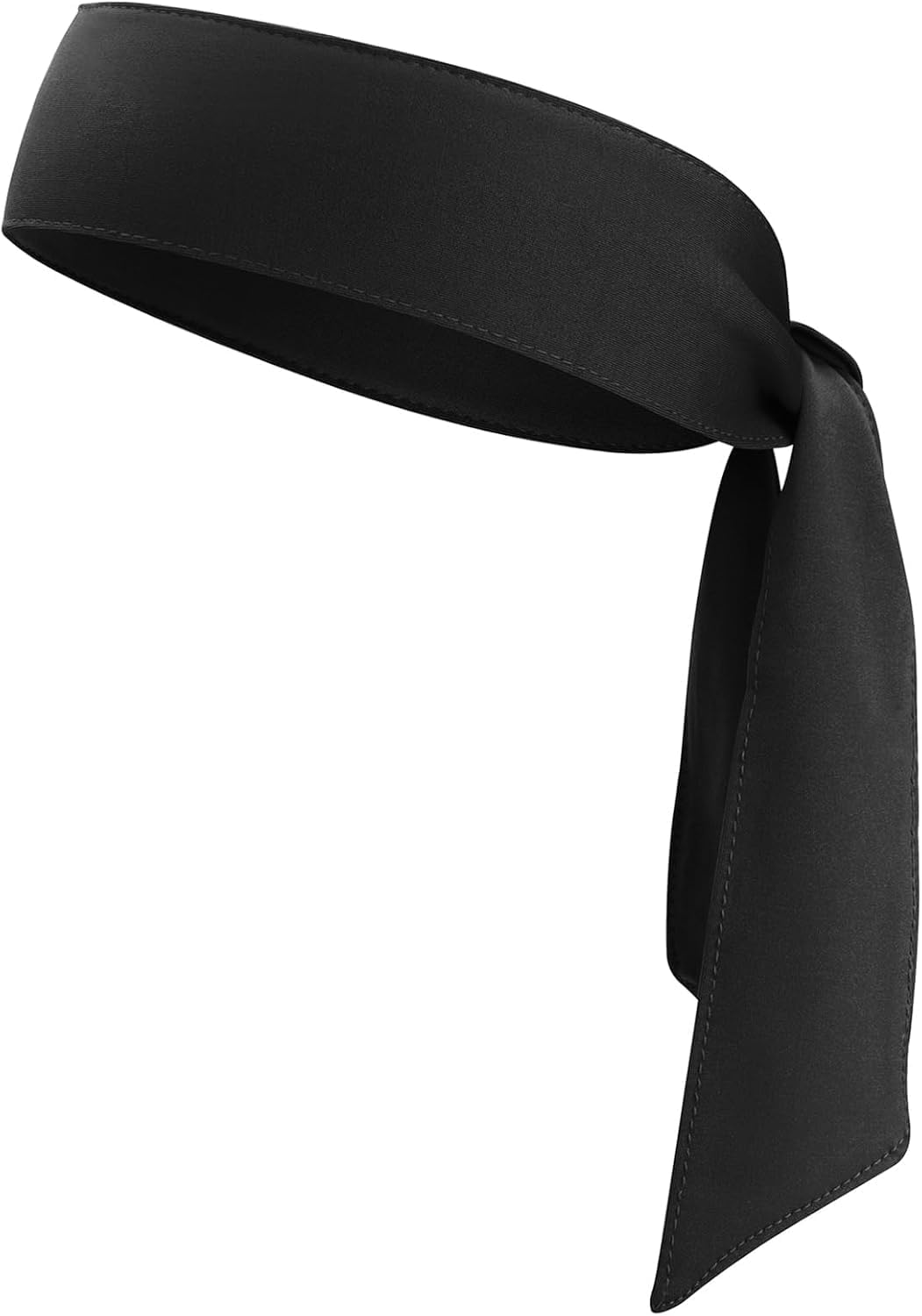 PAROPKAR PAROPKAR Tie Headband Men Women Sweat Wicking Workout Running Sport Headhand Head Band for Cricket Yoga Golf Gym Camping RunningTennis (Black) (Black)