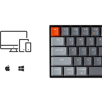 KeyChron K6 RGB Backlight Brown 茶軸 Amazon.com: Keychron K6 Mechanical Keyboard 65% Compact 68