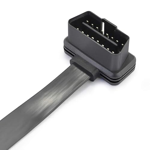 Miniatura 7 de Cable divisor OBDii OBD2 de 3 vías de 19.7 in, perfil ultra bajo, 16 pines, OBD, macho a hembra, cable de extensión de diagnóstico de coche con