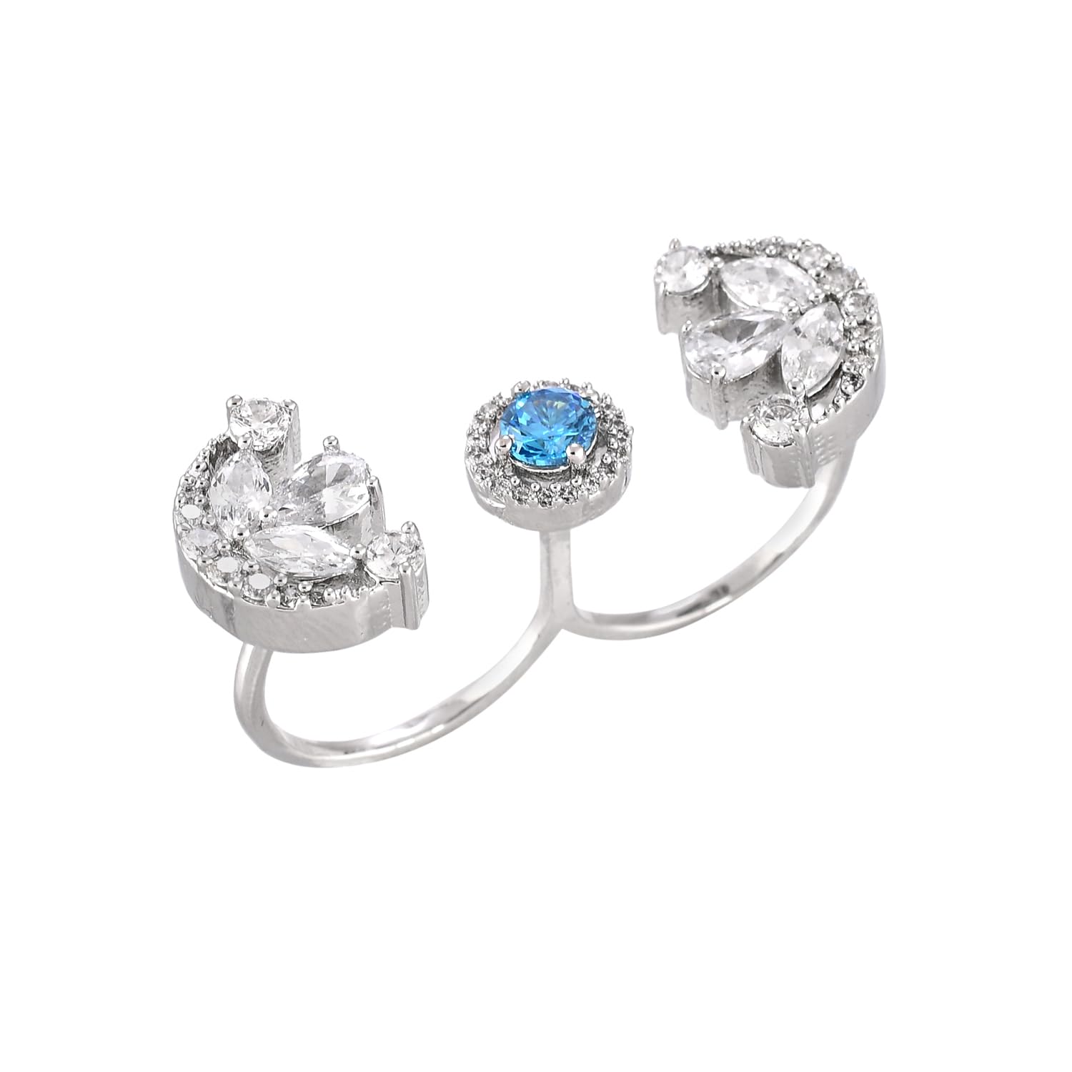 VOYLLABefore Sunrise Statement Ring|Rings For Women|American Diamond|Party|Wedding|Festive|Gift For Women| (Lana)