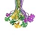 YSPPF Mardi Gras Bead Necklaces Round Multi Colors Party Necklace(12 Pcs)