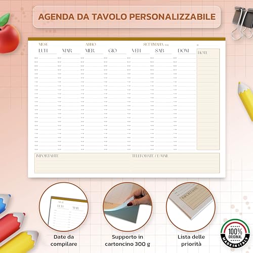 DNA-Planner-settimanale-scrivania-organizer-A4-279x21-con-fogli-a-strappo-planning-settimanale-da-tavolo-2024-senza-date-agenda-da-tavolo-personalizzabile-per-appuntamentii-A4