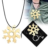 Schneeflocke Multi-Tool,Jusduit 18-in-1 Schneeflocken MultiTool Edelstahl Schneeflocken...