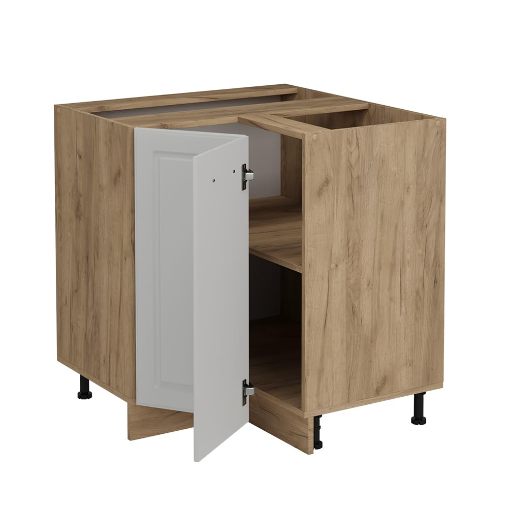 Vicco Eckunterschrank R-Line, Weiß Landhaus, 75.6 cm ohne Arbeitsplatte, zur freien Kombination innerhalb modularer Küchensysteme