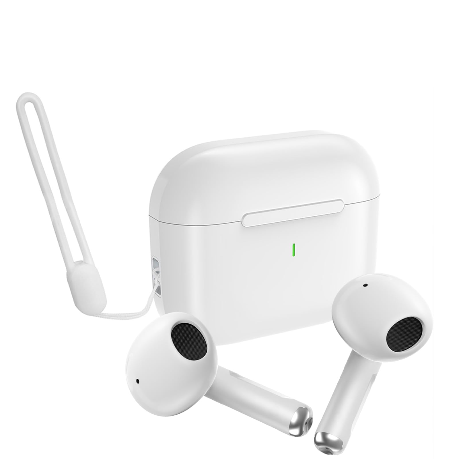 Bluetooth 5.4 Wireless Earbuds Headphones Portable Earbuds with Silicone Cord,50H Playtime Stereo in Ear Buds Built-in 4 ENC Mic Earphone,IP7