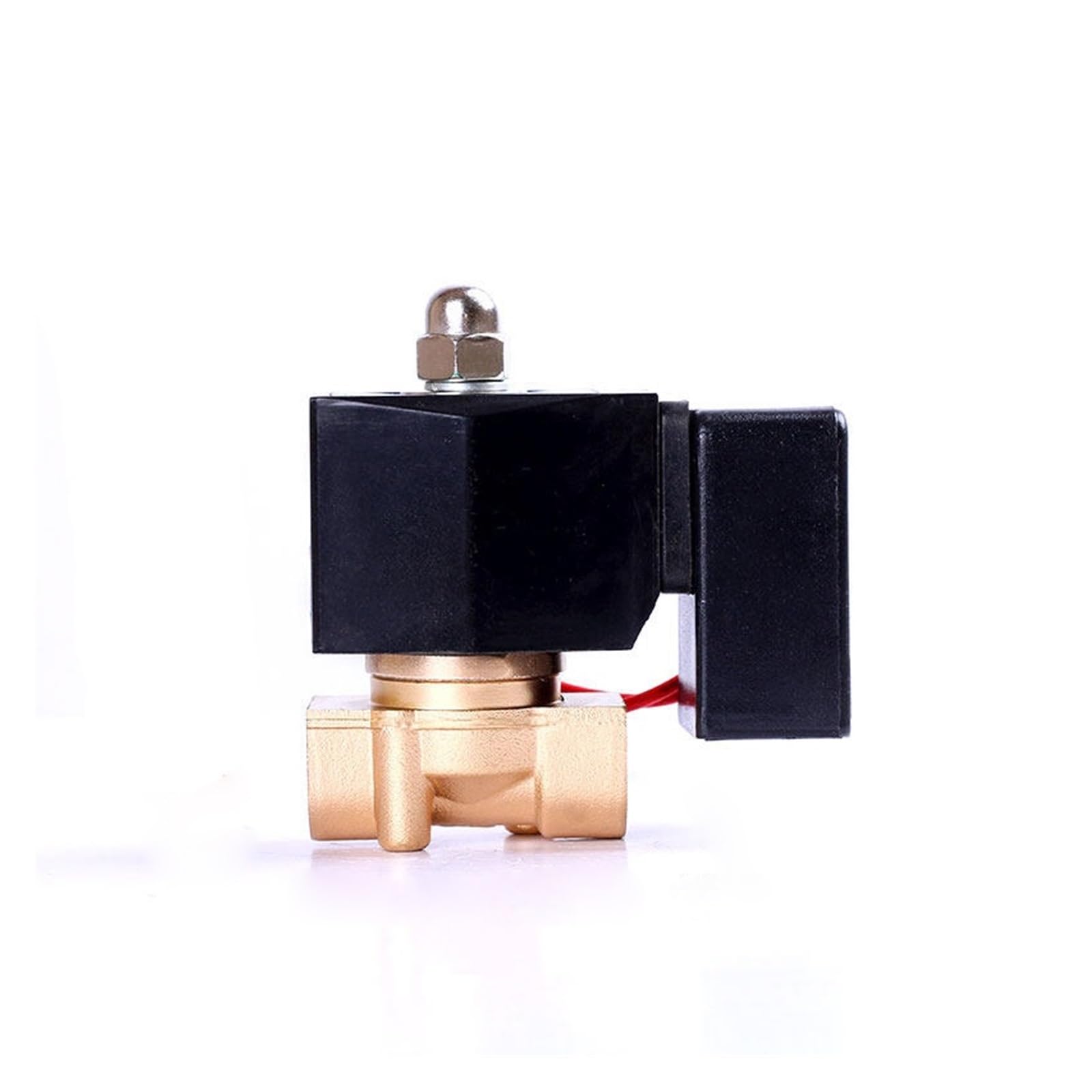 Zawór elektromagnetyczny, 3/8" Energooszczędny normalnie zamknięty mosiężny zawór elektromagnetyczny Zawór włączający-odcinający Zawór wodny 380 240 220 110 24 V 12 V(12)