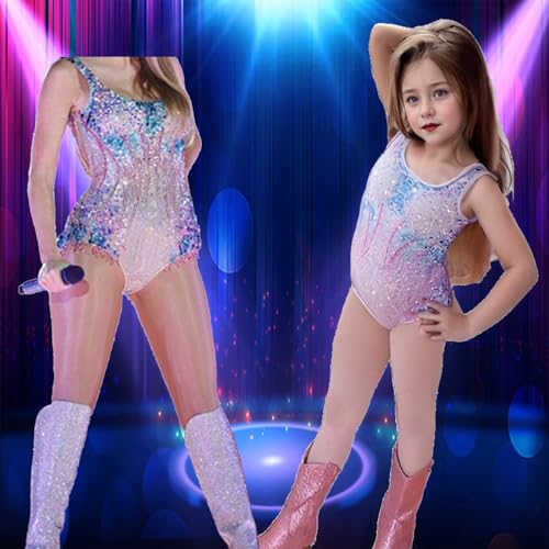 Disfraz de cumpleaños para niñas con bodysuit brillante miniatura 2