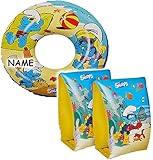 alles-meine.de GmbH 3 TLG. Set: die Schlümpfe - inkl. Name - 1 Paar Schwimmärmel...